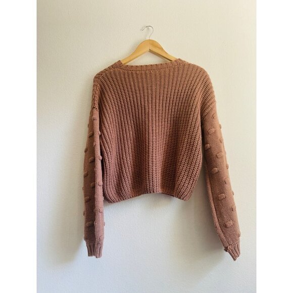 Moon and Madison oversized sleeve tan sweater Size M - Picture 5 of 5
